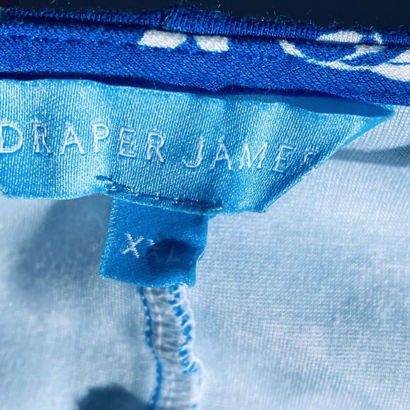 Draper James Dress 2XL Blue Floral Cap Sleeves Knee Length Spring Preppy - Picture 5 of 7